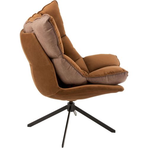 Fauteuil Marron Métal 78x73x92cm