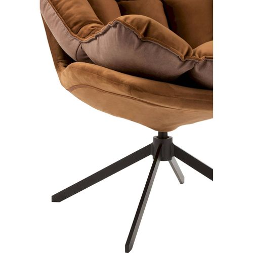Fauteuil Marron Métal 78x73x92cm
