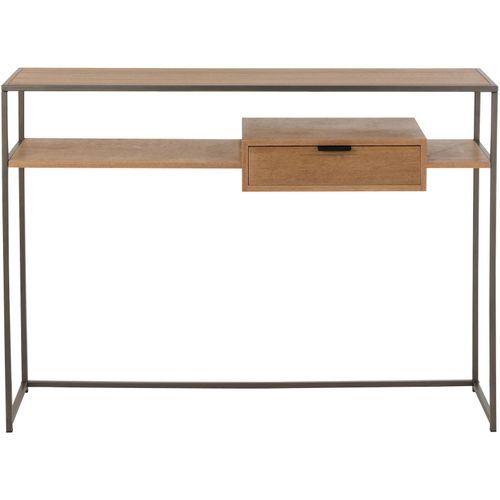 Console Bois Clair Métal 120x30x86cm