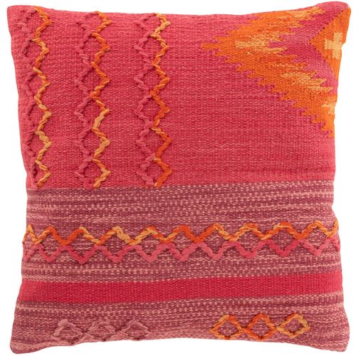 Coussin Rose Coton 44,5x44,5x9cm