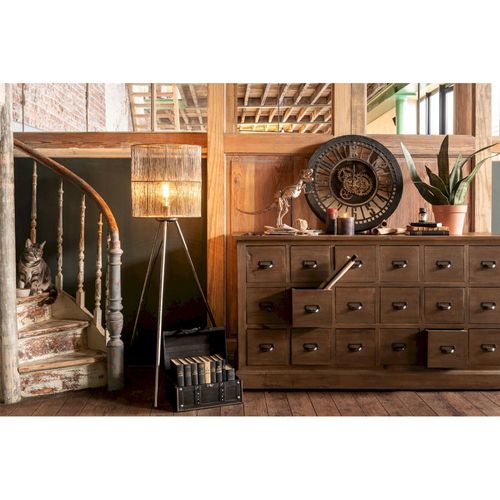 Horloge Murale Noir Bois 60,5x8,5x60,5cm