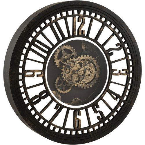 Horloge Murale Noir Bois 60,5x8,5x60,5cm
