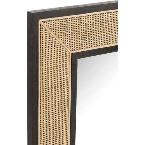 Miroir Mural Bois Clair Verre 80x80x3cm