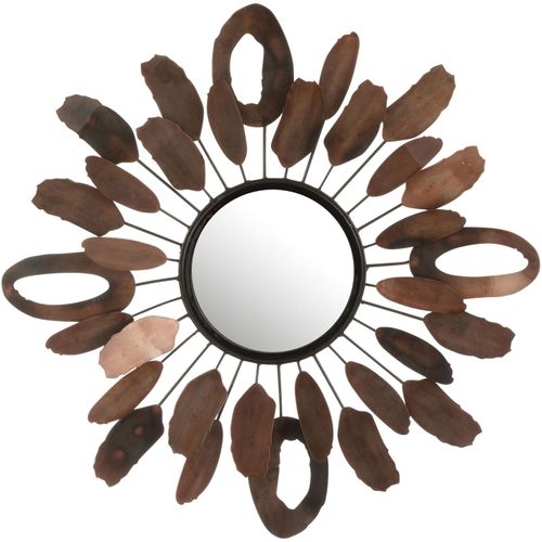 Miroir Mural Marron Métal 59,5x59,5x4cm