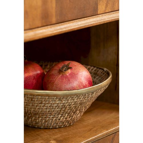 Panier Bois Clair Rotin 28,5x28,5x12,5cm