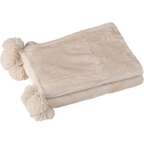 Plaid Beige Polyester 173x126x1cm