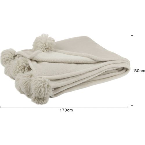 Plaid Gris Polyester 173x126x1cm