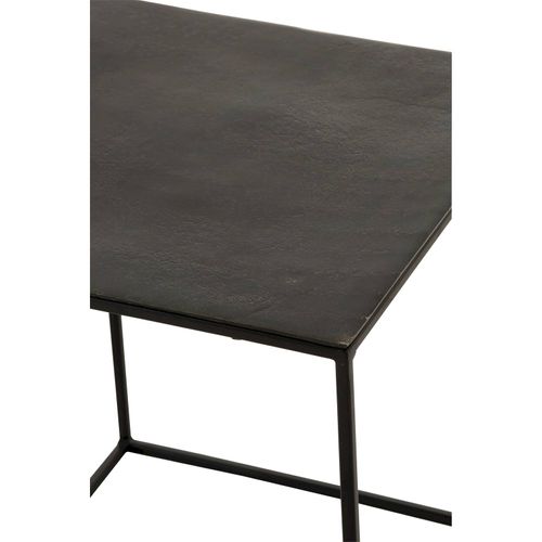 Tables Gigognes (x2) Noir Aluminium 50,5x50,5x55,5cm