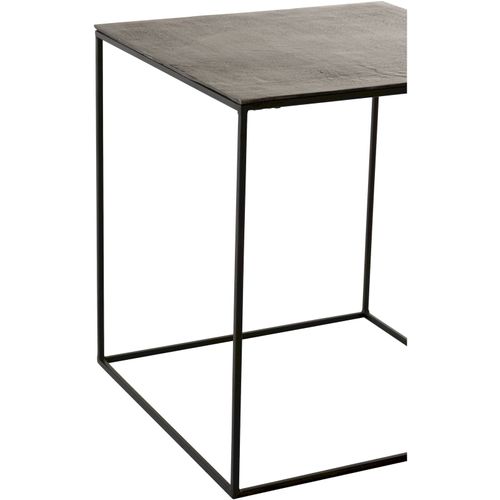 Tables Gigognes (x2) Noir Aluminium 50,5x50,5x55,5cm