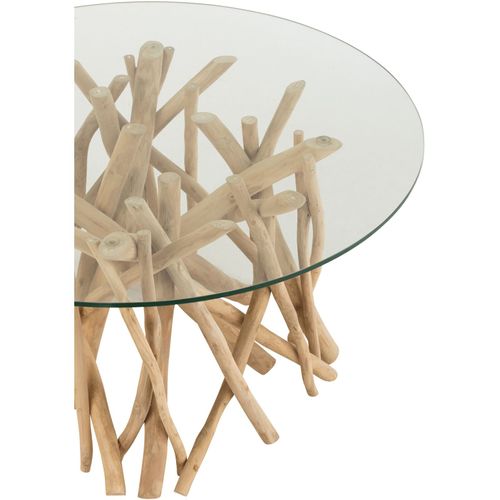 Table Basse Bois Clair Bois 63x63x43cm