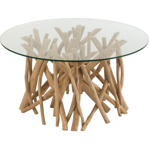 Table Basse Bois Clair Bois 63x63x43cm