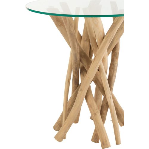 Table D'appoint Bois Clair Bois 50x50x50cm
