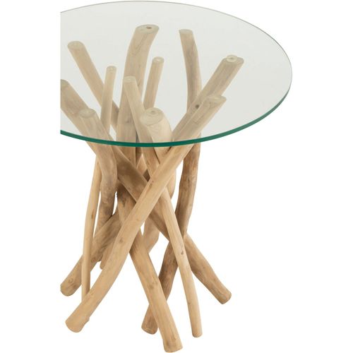Table D'appoint Bois Clair Bois 50x50x50cm