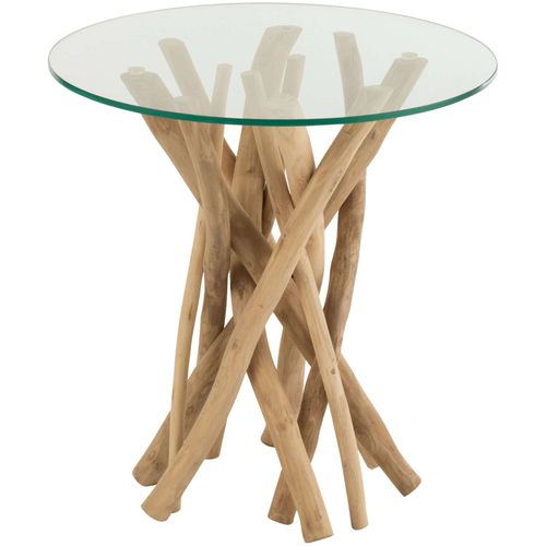 Table D'appoint Bois Clair Bois 50x50x50cm