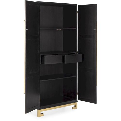 Armoire Bois Noir 85x45x195cm