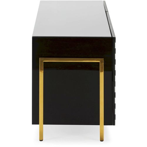 Meuble TV Verre Blanc 145x44x46cm