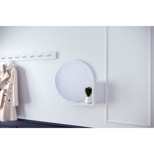 Miroir Bois Blanc 61,8x12x61,8cm