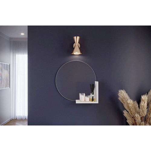 Miroir Bois Blanc 61,8x12x61,8cm