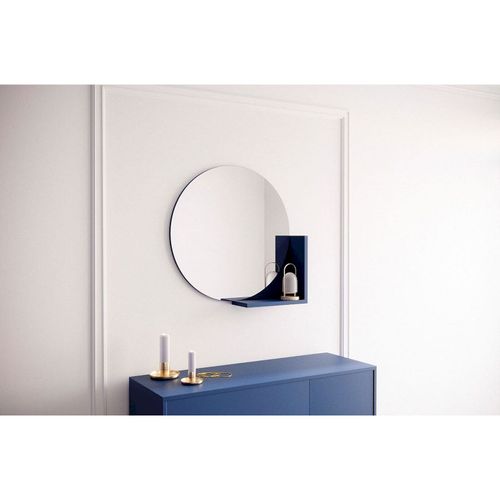 Miroir Bois Bleu Marine 61,8x12x61,8cm
