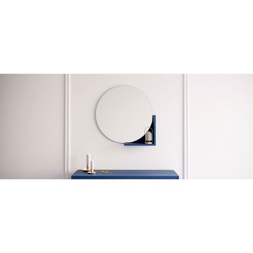 Miroir Bois Bleu Marine 61,8x12x61,8cm