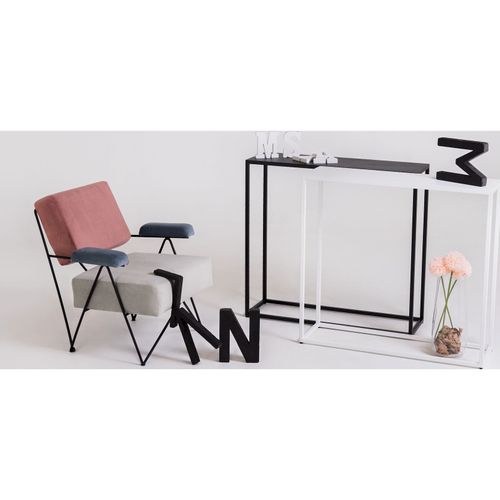 Console Métal Blanc 100x30x92cm