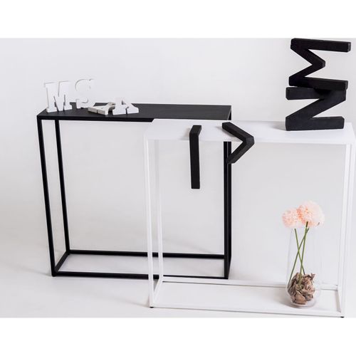 Console Métal Blanc 100x30x92cm