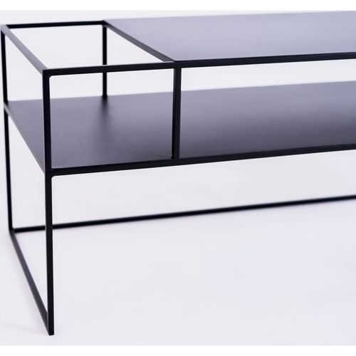 Meuble TV Métal Noir 120x45x45cm