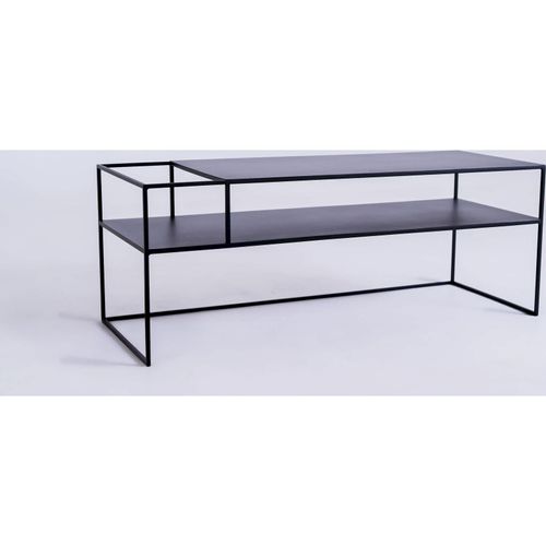 Meuble TV Métal Noir 120x45x45cm