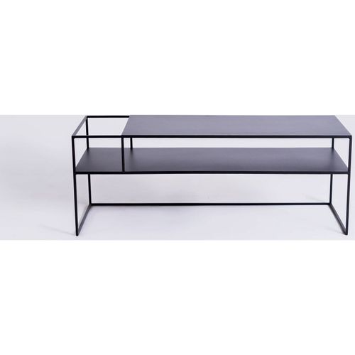 Meuble TV Métal Noir 120x45x45cm