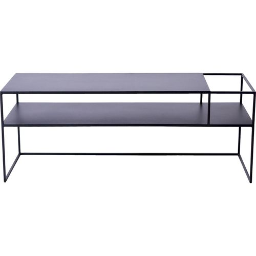 Meuble TV Métal Noir 120x45x45cm