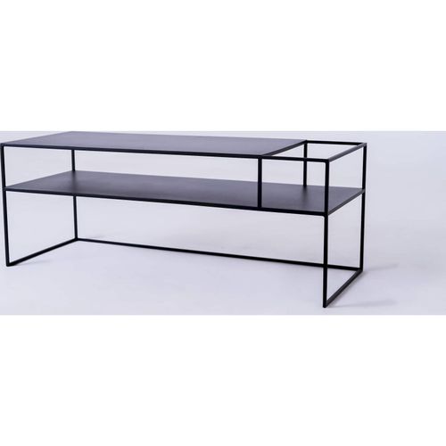 Meuble TV Métal Noir 120x45x45cm