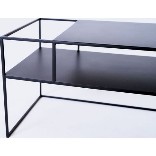 Meuble TV Métal Noir 170x45x45cm