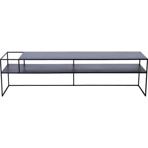 Meuble TV Métal Noir 170x45x45cm