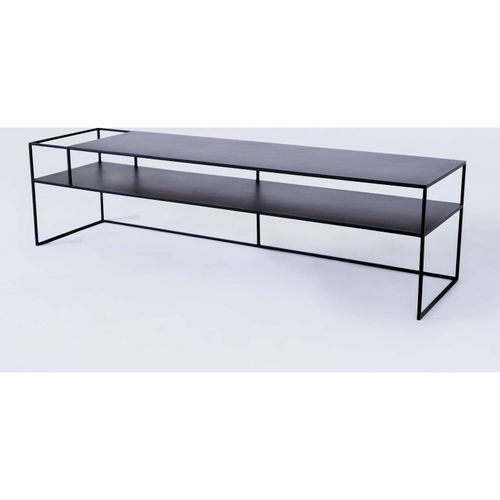 Meuble TV Métal Noir 170x45x45cm