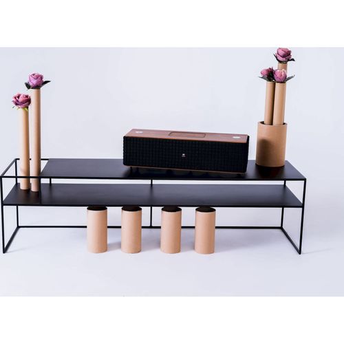 Meuble TV Métal Noir 170x45x45cm