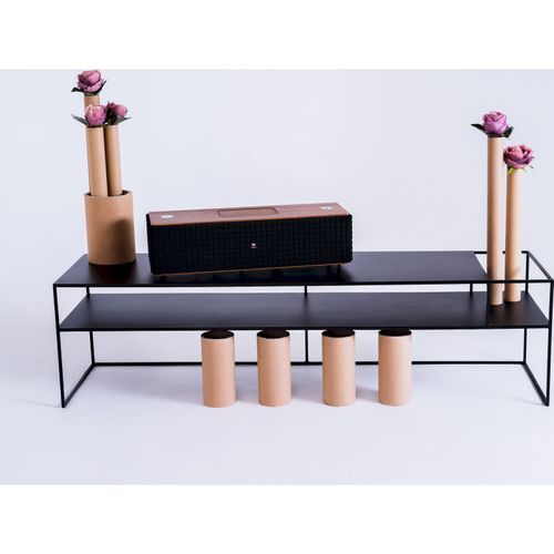 Meuble TV Métal Noir 170x45x45cm