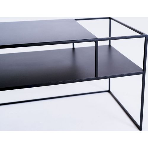 Meuble TV Métal Noir 170x45x45cm