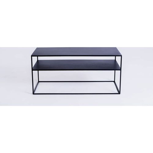 Meuble TV Métal Noir 100x45x45cm