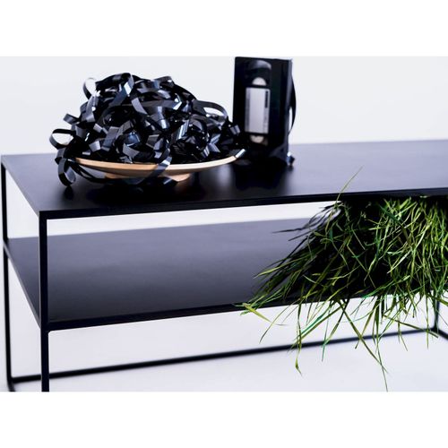 Meuble TV Métal Noir 100x45x45cm