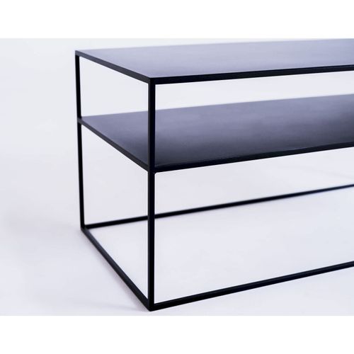 Meuble TV Métal Noir 100x45x45cm