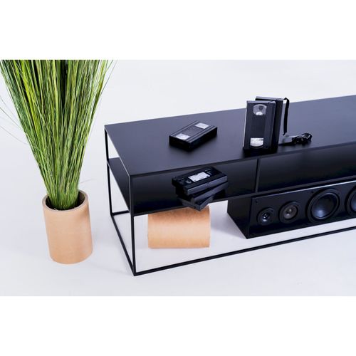 Meuble TV Métal Noir 200x45x45cm