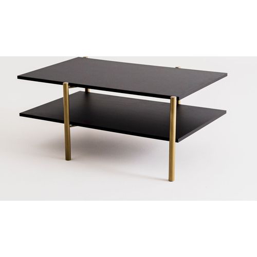 Table Basse Métal Doré 100x65x45cm