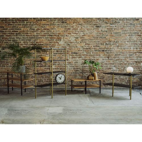 Table Basse Métal Doré 100x65x45cm