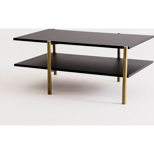 Table Basse Métal Doré 100x65x45cm