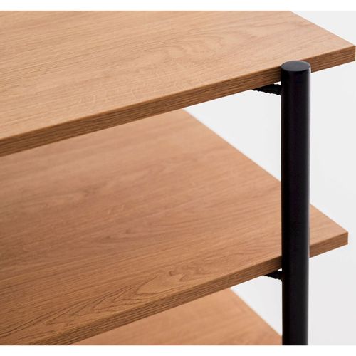 Etagère Métal Bois Clair 110x40x150cm