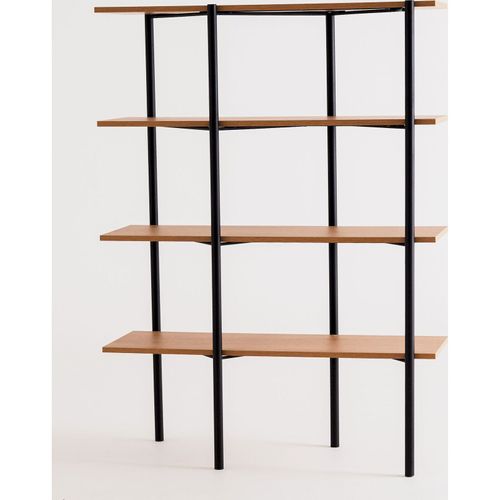 Etagère Métal Bois Clair 110x40x150cm