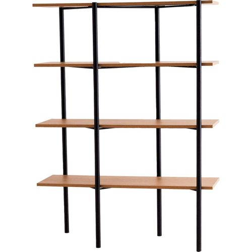 Etagère Métal Bois Clair 110x40x150cm