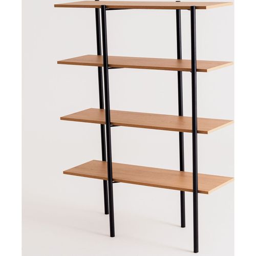 Etagère Métal Bois Clair 110x40x150cm