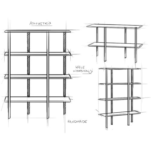 Etagère Métal Bois Clair 110x40x150cm