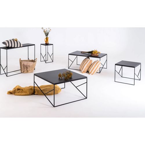 Table Basse Métal Noir 50x50x45cm